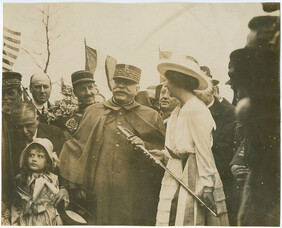 Marshal Joffre and Katherine Lee showing Joseph P. Widener