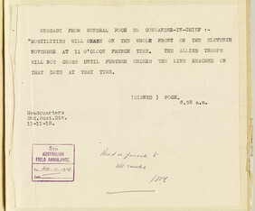 Armistice Telegram