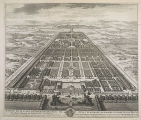 The BL Kingâ€™s Topographical Collection: "MAISON DE PLAISIR D'HERRENHAUSEN DE S.A. ELECTORALE DE BRUNSWIC LUNEBURG &c. &c. &c. = ZYNE CEURVORSTELYKE DOORLUGTIGHEYD VAN BRUNSWIC LUNENBURG VOORTREFFELYKE LUSTPLAATS GENAAMT HERRENHAUSEN."