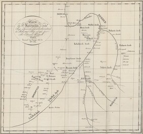 Carte du Kordoufan et des pays adjacents