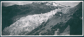 The Rhone glacier in Wallis canton, Switzerland 1933