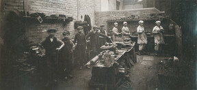 Wallsend Slipway: Photograph of the Brass Foundry Department (Core making)