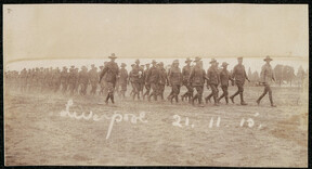 Church parade at Liverpool [Camp] of some of the Sports Company