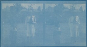 Swahili girl Mariam Ascha and Kirsti Gallen-Kallela standing in front of the Gallen-Kallela family's last African home in Nairobi in October 1910 (copy 1).