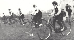 Goole Secondary School sports day bicycle race (archive ref SL252-8-4-6.2)