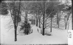 Western College snow scene 1904