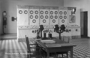The control room at Porjus water power plant, Jokkmokk, Lappland, Sweden
