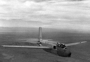 XB-43 Front Quarter Flight