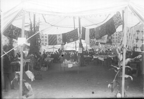 Quilt and produce exhibits at Oxford Street Fair 1912