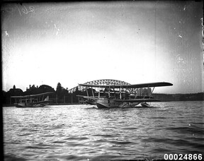 Three Short Rangoon flying boats moored at Farm Cove, Sydney