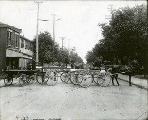 Hamilton Spectator delivery wagons. 1900.