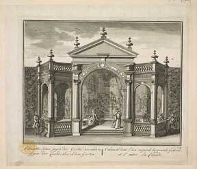 The BL Kingâ€™s Topographical Collection: "Cabinette, eines gegen der Grotte das andere gegen der Cascade uÌˆber, in dem Garten = Cabinets, dont l'un regarde la grande Galerie, et l'autre la Cascade."