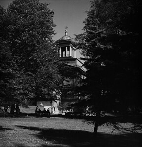 The Old Helsinki Church and churchyard in August 1947