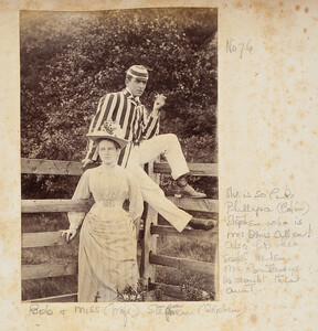 Bob Dangar & Miss Stephen, ca. 1885 / albumen photoprint by Reginald Neville Dangar.
