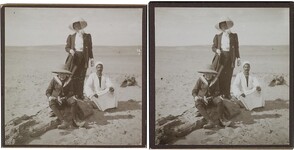 Jorma and Mary Gallen-Kallela with an unknown man in Egypt, 1910. ; Photograph 2.
