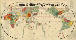 Easy viewing map of the world
