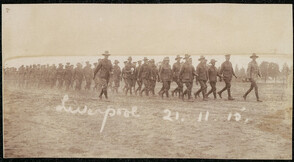 Church parade at Liverpool [Camp] of some of the Sports Company