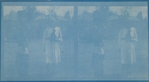 Swahili girl Mariam Ascha and Kirsti Gallen-Kallela standing in front of the Gallen-Kallela family's last African home in Nairobi in October 1910 (copy 1).