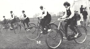 Goole Secondary School sports day bicycle race (archive ref SL252-8-4-6.2)