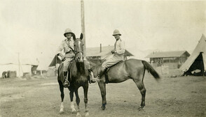 Major Pigott and Col. Hendrie at Camp Borden. 1916.