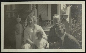 Novaline James Baldwin with Descendants on Steps (AC339-016-009-001)