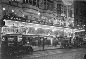 Front of the Lyceum Theatre at night, Sydney, late 1928