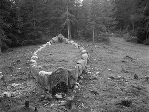 Stone ship "Tjelvar's grave", Boge, Gotland, Sweden