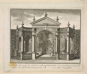 The BL Kingâ€™s Topographical Collection: "Cabinette, eines gegen der Grotte das andere gegen der Cascade uÌˆber, in dem Garten = Cabinets, dont l'un regarde la grande Galerie, et l'autre la Cascade."
