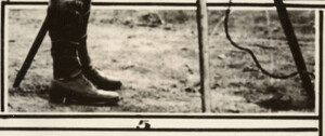 Officer using field telephone