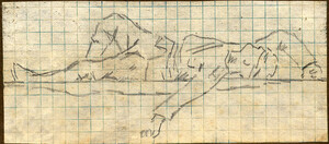 Sketch of wounded soldier on stretcher