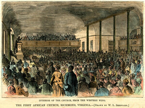 First African Church, Richmond, Virginia -- Interior of the church, from the western wing