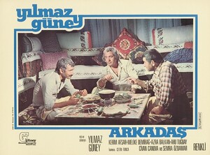 A lobby card of film "ArkadaÅŸ" by YÄ±lmaz GÃ¼ney