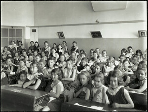 Campsie Public School - small pox vaccination waiting for the lymph to dry