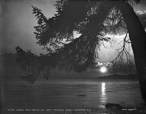 Sunset over English Bay from Stanley Park, Vancouver, B.C.