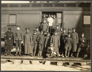 Troops and train crew