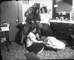 Students in Oxford College dormitory room ca. 1900