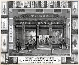 Finn & Burton's paper hangings warehouse No 142, Arch St. Phila., [April 1849]