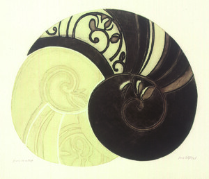 Caracol Autor: Anna Letycia Quadros Ano: 1968 TÃ©cnica: Calcografia. Ãgua-forte e Ãgua-tinta (prova do artista) DimensÃ£o: 45cm x 52cm