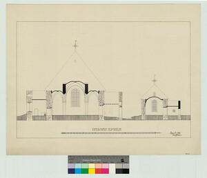 Paraisten kirkko, mittauspiirustus, 1912