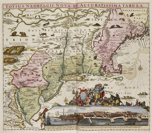 Totius Neobelgii Nova et Accuratissima Tabula. Typ - caption: 'New York'