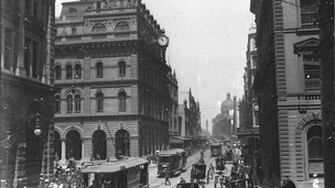 George Street from near Martin Place, then Moore Street, c. 1910 / by Sam Hood