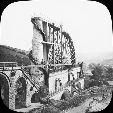 "Elaborate technical wheel" is of course the Laxey Wheel, Isle of Man