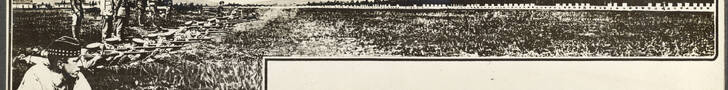 "Panoramic view of rifle ranges at Valcartier. Foreground: Private Hawkins, last years' King's prize winner", Montreal Daily Star, p.17, 26 September 1914